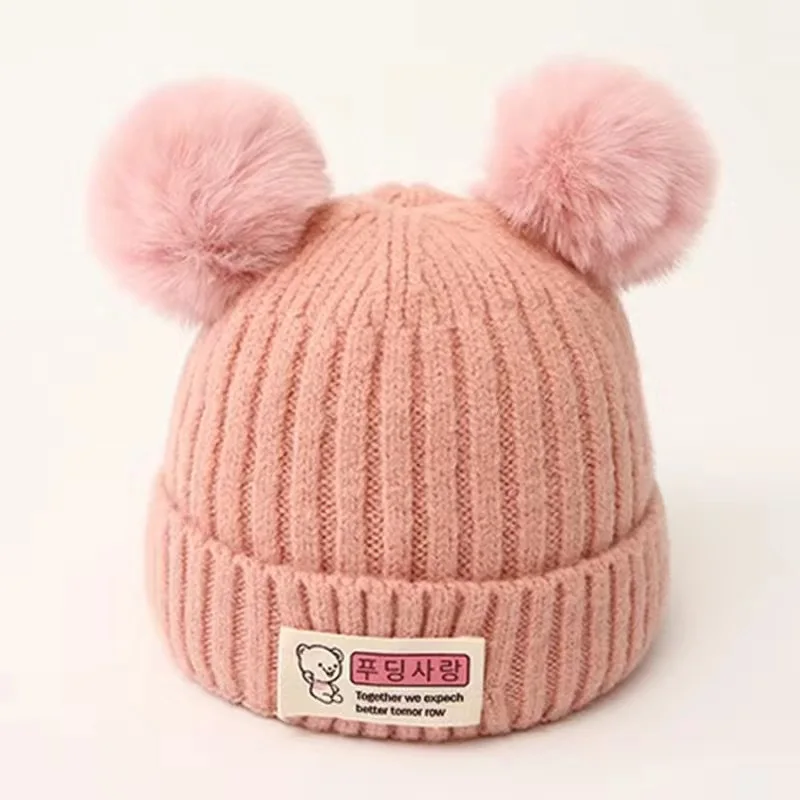Newborn Baby Knit Hat - Winter Warm Infant Beanie for Boys Girls Soft Stretchy Skull Cap 0-12 Months Cute image 2