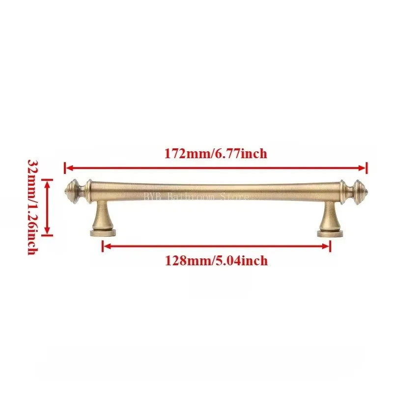High-end Kitchen Cabinet T Bar Pulls Antique Brass Hardware Furniture Handles Hardware Wardrobe Bronze Handle Drawer Gold Knobs