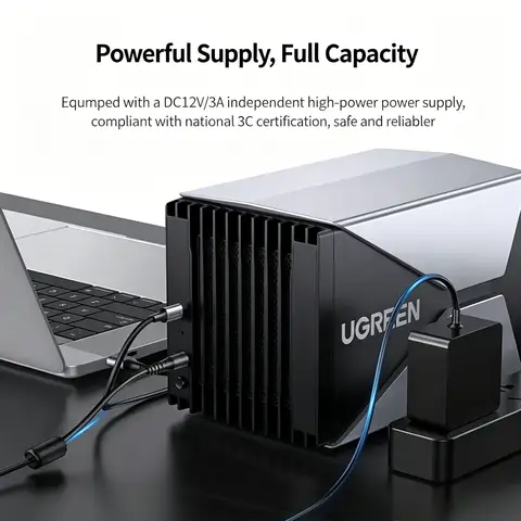 UGREEN NAS Accessory, Multi-bay RAID Hard Drive Enclosure for 2.5/3.5" SATA HDD & SSD