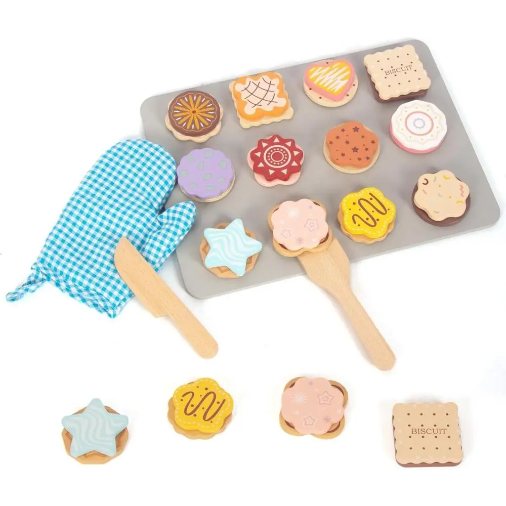 Nieuwe Educatieve Houten Koekje Speelvoedselset Veilig Materiaal Fantasierijk Keukenspeelgoed Niet-giftig Kinderen Speelvoedsel