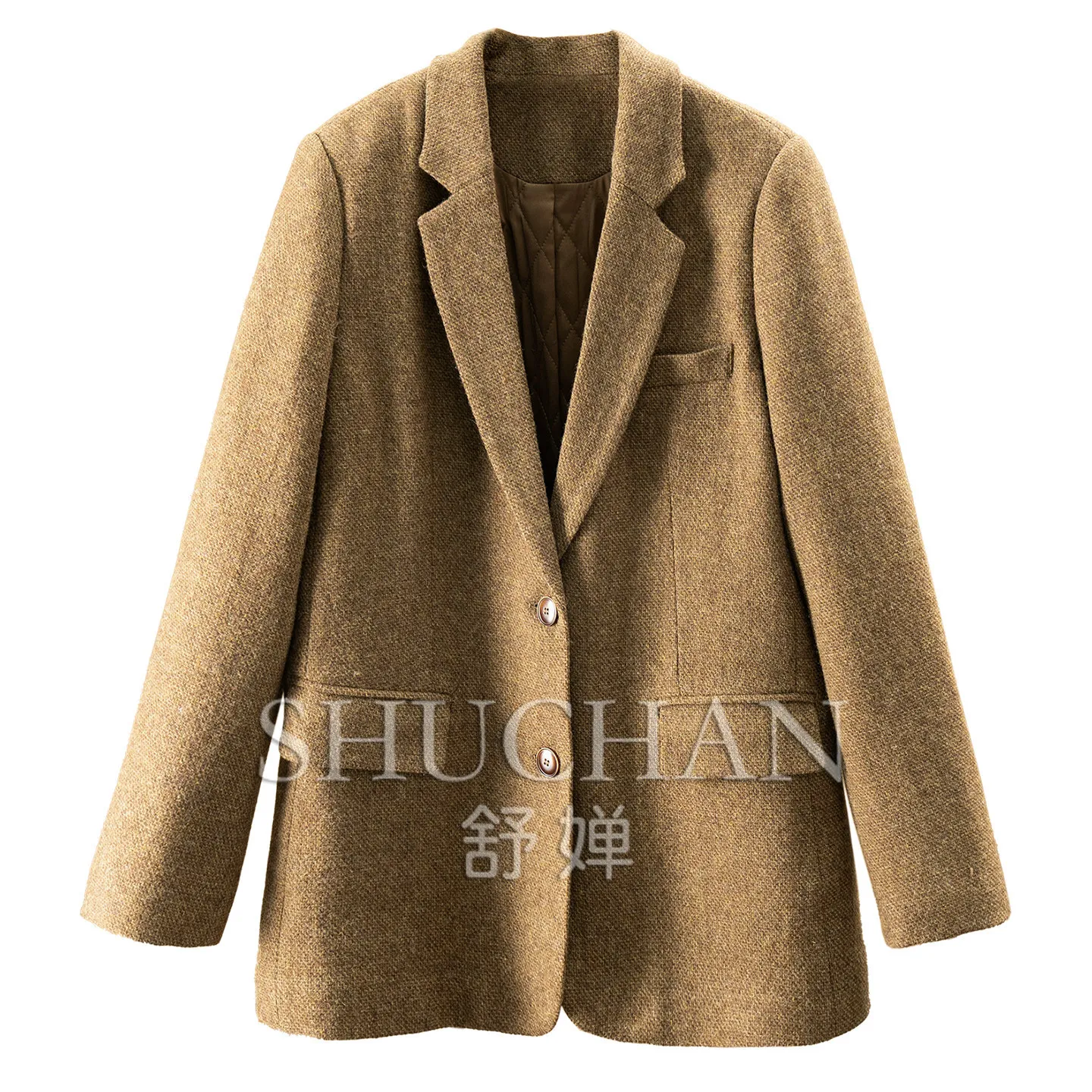 Old Money Blazer High-quality Cabinet Commuting Inside and Outside Wool Tweed Blazer Coat E517