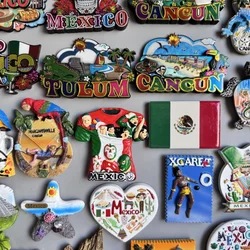 Cancun Mexico world travel PVC Fridge Magnet souvenir Hippocampus animal letter Refrigerador soft Magnet Sticker for home decor