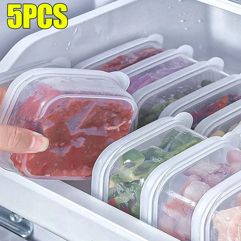 Kitchen Food Storage Box Mini Portable Vegetable Fruit Sealed Preservation Box Refrigerator Food Grade Frozen Meat Organizer