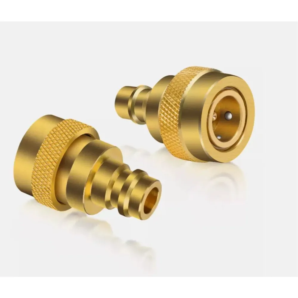 2PCS  R134a To R1234yf High and Low Pressure Automotive Fluorine Quick Adapter
