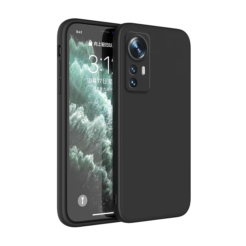 Luxus-Hüllen für Xiaomi Mi 12 12S 12T Pro 12X Ultra Soft Square Matte Silikon Mi 12 lite 5G Thin Lens Protection Original Case