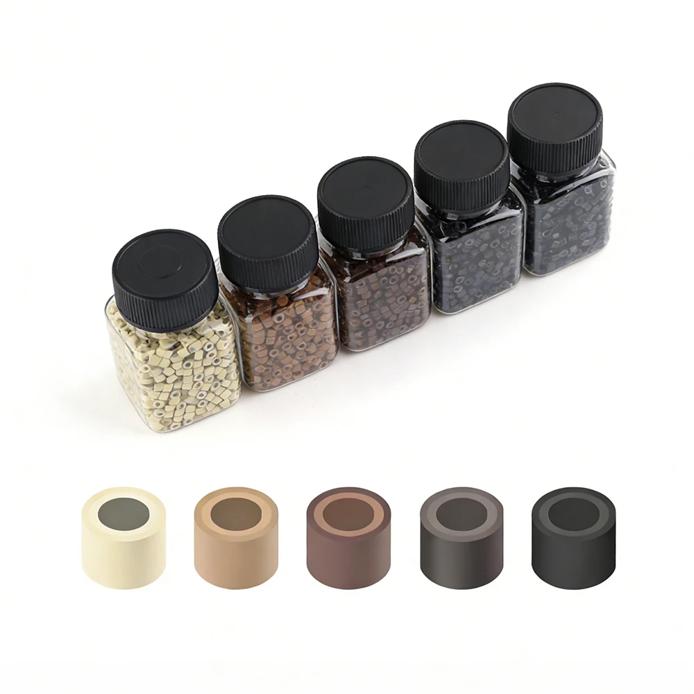 

ARLANY 1000 шт. 4 мм невидимые силиконовые микрокольца для наращивания волос, премиум-класса, для I-Tip и тейп-наращивания