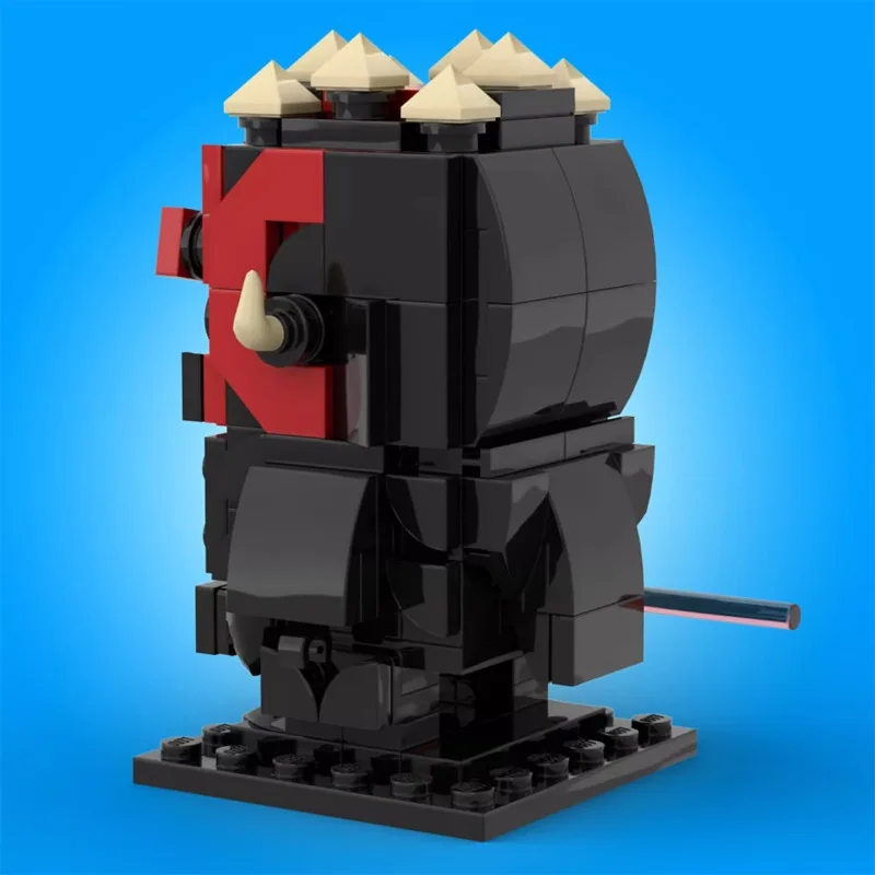 Kit de construction de tête de Cube Dark Lord, 175 pièces, modèle de méchant Compatible MOC pour collectionneurs adultes, cadeau d'affichage DIY avec Guide