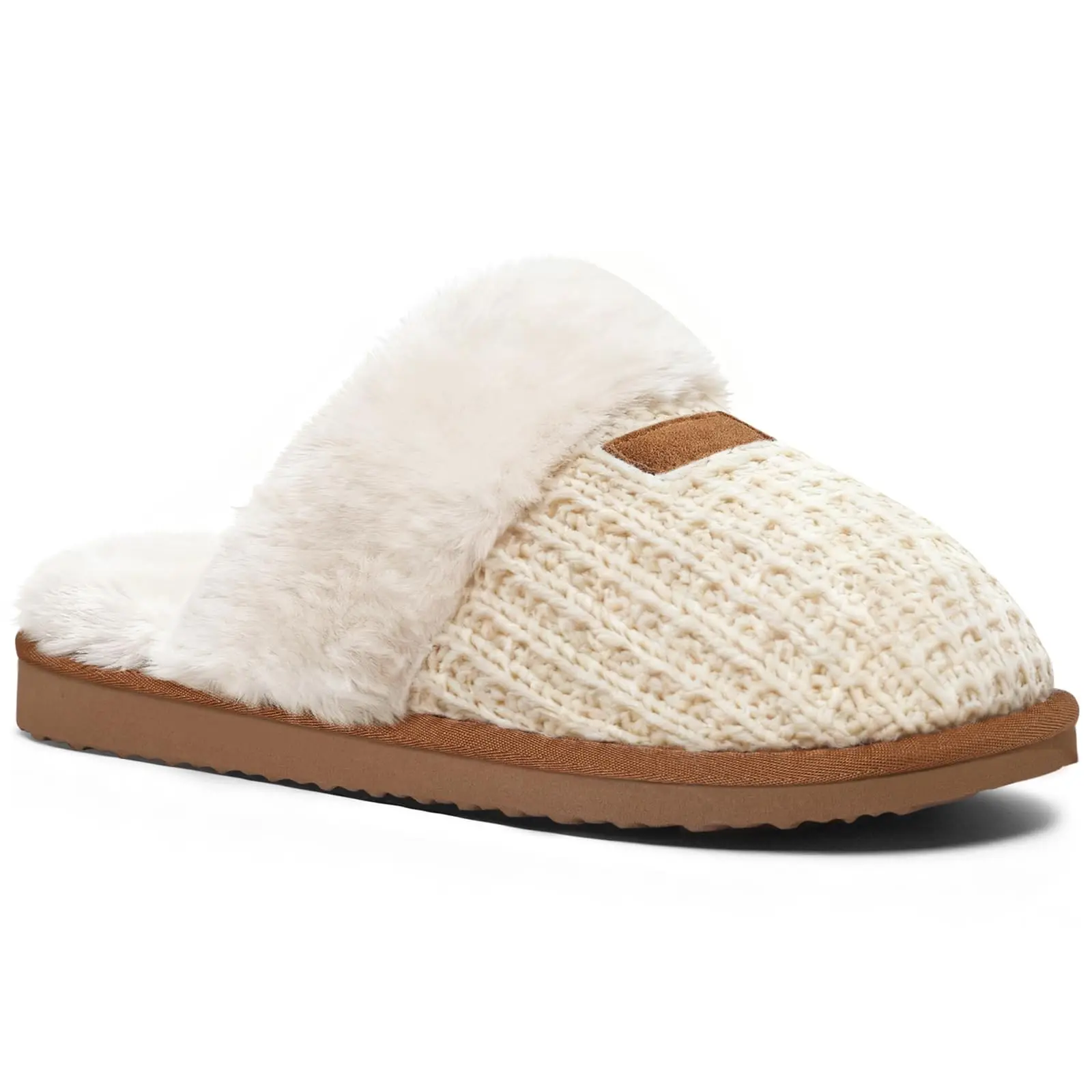 Comwarm Hausschuhe mit Kunstfellfutter für Damen, weiche, flauschige Innenhausschuhe, flauschig warme, bequeme Damenhausschuhe mit Memory-Schaum. – Detail 8