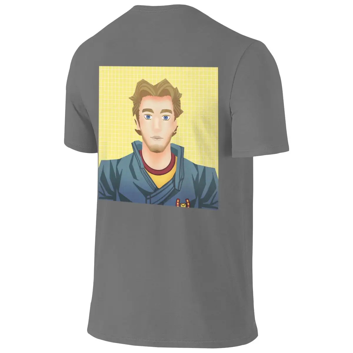 Pre-Crash Curly Mouthwashing Lazy Style Reversible T-shirt Loose Lazy Original T-shirt