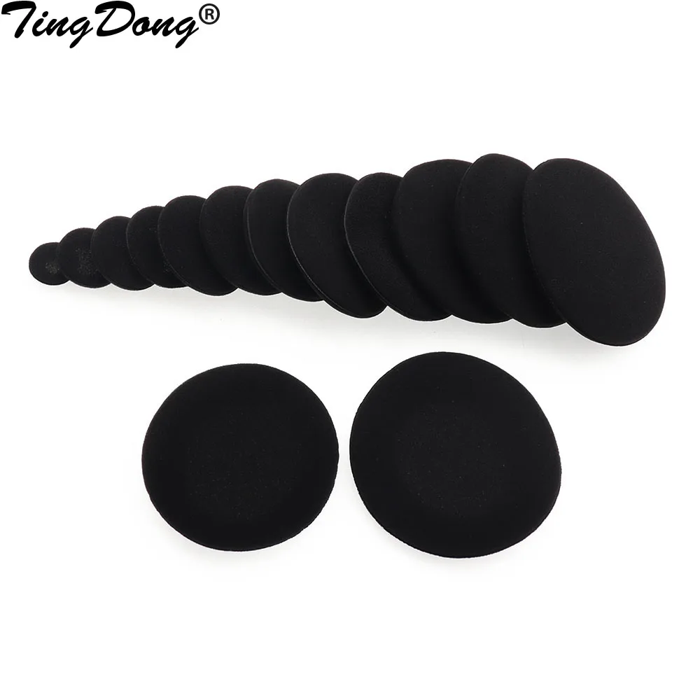 10 Stück verdickte Schaumstoff-Ohrpolster für Kopfhörer, Ersatzkissen, Abdeckungen, Ohrhörer-Hülle, 35 mm, 40 mm, 50 mm, 55 mm, 60 mm, 70 mm, 75 mm