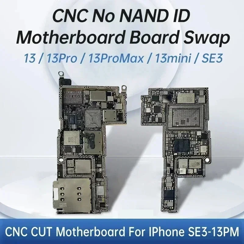 CNC CUT Motherboard For iPhone 13 Pro Max 4G 5G Logic Board Polishing CPU AP RF Board iPhone 13 Mini Switching CPU Baseband Swap