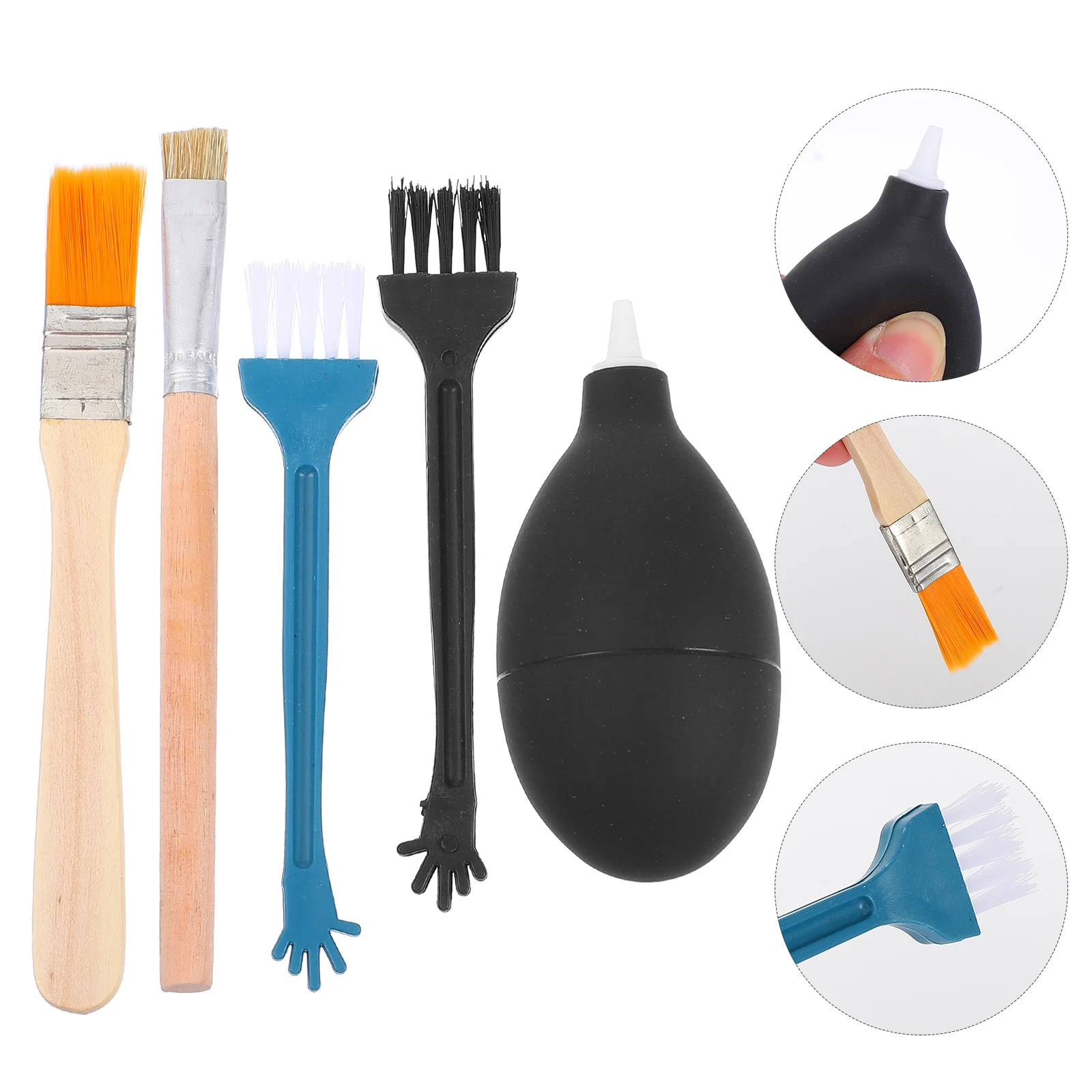 

2 set Electronic Cleaning Kit For Phone Tablet Headphone Computer Keyboard Hard Brush Nylon Bristle Air Blower Dust Cleaner