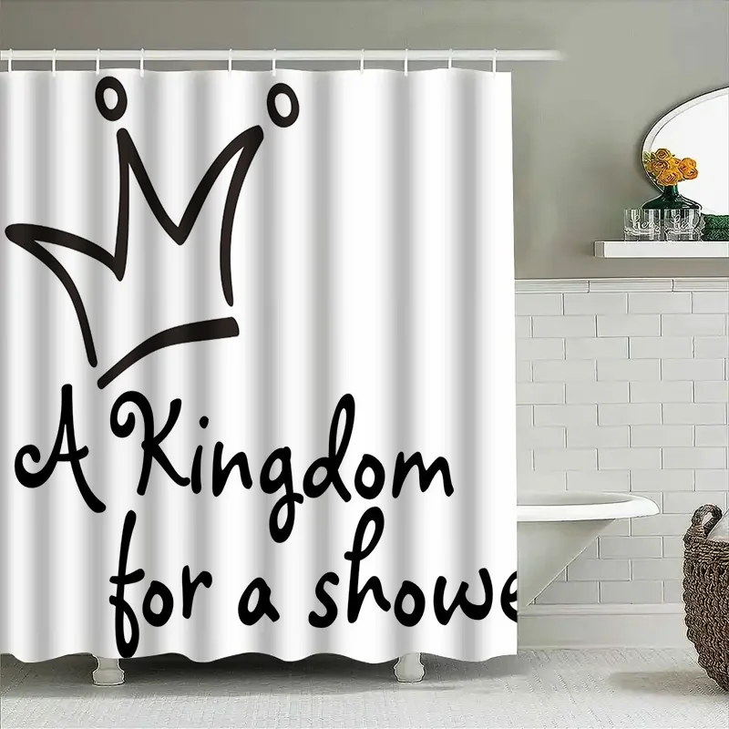 يضيف ستارة الدش الملوكية لمسة من الأناقة إلى حمامك مع تصميمه بسيط ولكن أنيق يتميز بمحرك التاج