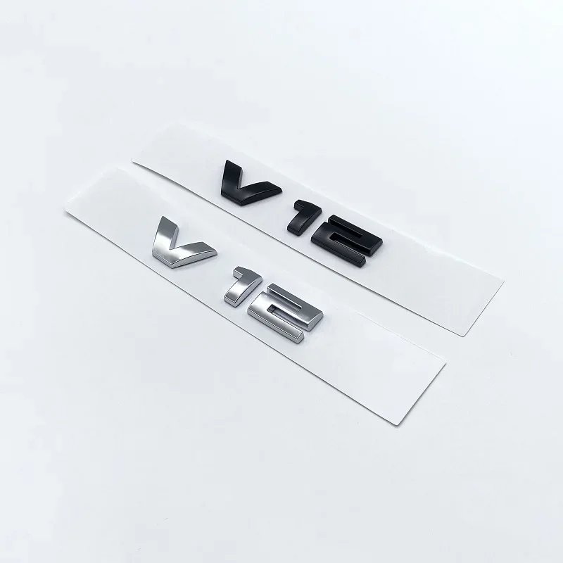 2pcs Font Numbers Letters V12 Emblem for BMW M760i Series F01 F02 G11 G12 Car Trunk Nameplate V 12 Logo Sticker Auto Accessories