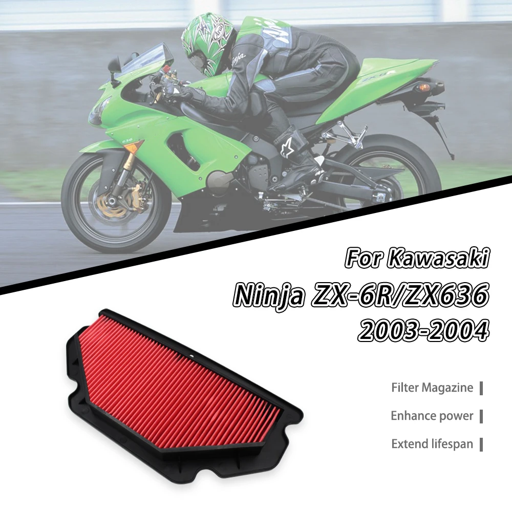 

Flow Air Filter Element Cleaner Breather Filters For Kawasaki ZX600 ZX6 RR Ninja ZX636 B1 B2 2003 2004