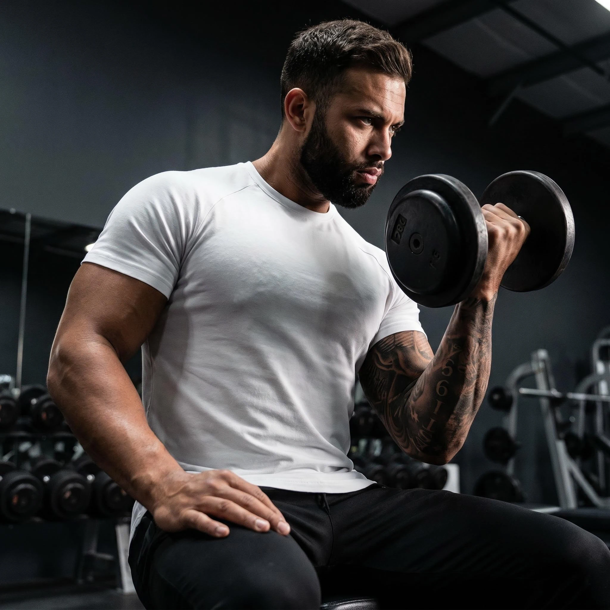 Men Slim Fit Compression Shirts Cotton Elastane Short Sleeve Tees Stretch Breathable Athletic Tops for Gym Running Training Work