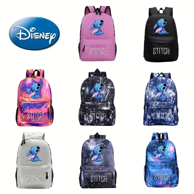 Disney Stitch Themed Backpack Durable Lightweight Daypack School Student High Capacity Schoolbag Fashion Cute Girl Backpack New