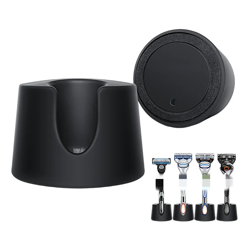 

1 Pc Black Safety Manual Razor Holder Stand Shaving Razor Drain Base for Bathroom Countertop Compatible with Gillette