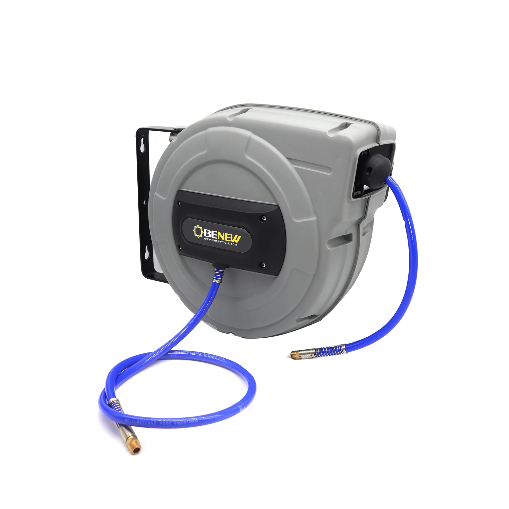 

BENEW Factory Directly ZQ170 33FT Hybrid Polymer High Pressure 3/8'' Coil Hose Pneumatic Compressed Retractable Air Hose Reel