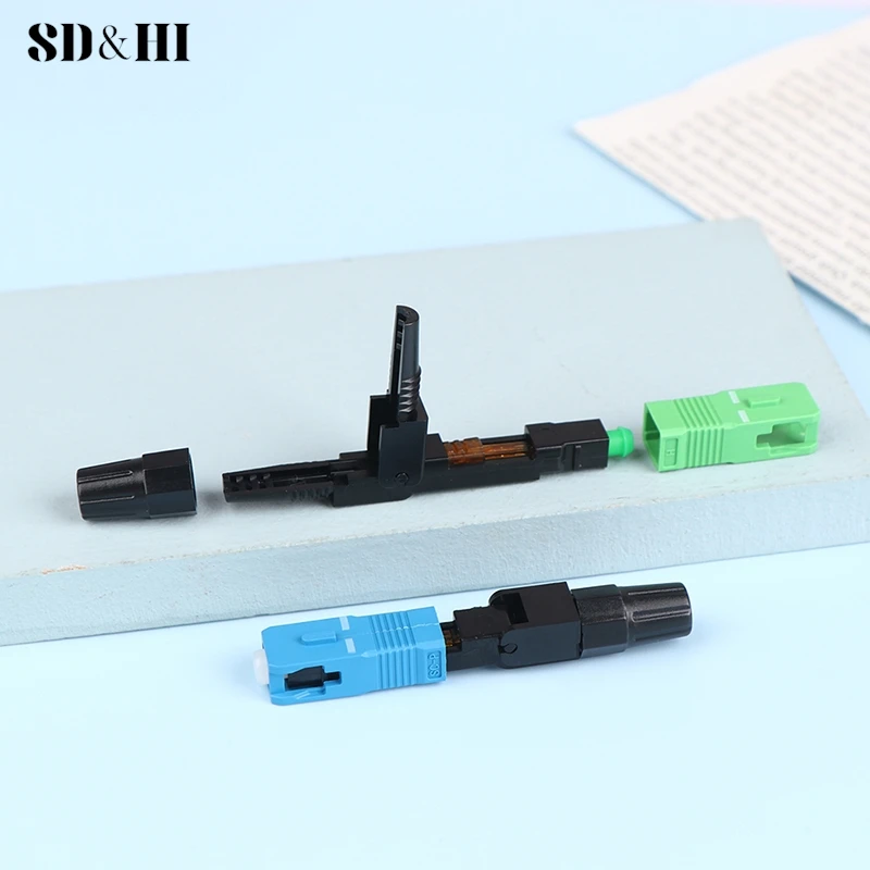 Conector rápido de fibra óptica, herramienta de montaje de campo, 5 piezas, FTTH SC APC, modo único SC UPC