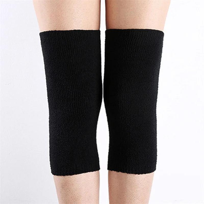 2 PCS Winter Warm Knee Pads Bamboo Charcoal Protective Gear For Women Old Men Kneepad Support For Spring Running Knee Protector