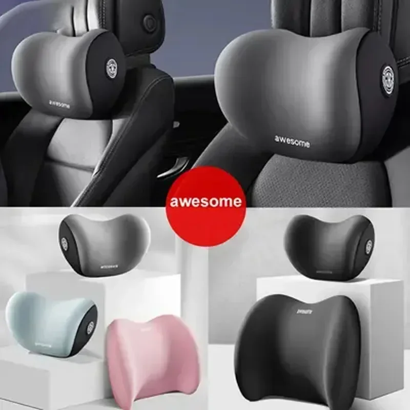 NEUES Auto-Nackenkissen aus Memory-Schaum, Lendenwirbelstütze, Rückenlehnenkissen, Kopfstützenkissen fürs Auto