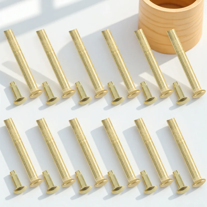 

12Sets Folding Fan Replacement Hardware Kit Fan Repair Rivet Shaft Nut Easy Install Accessories for Handheld Bamboo Paper Fans