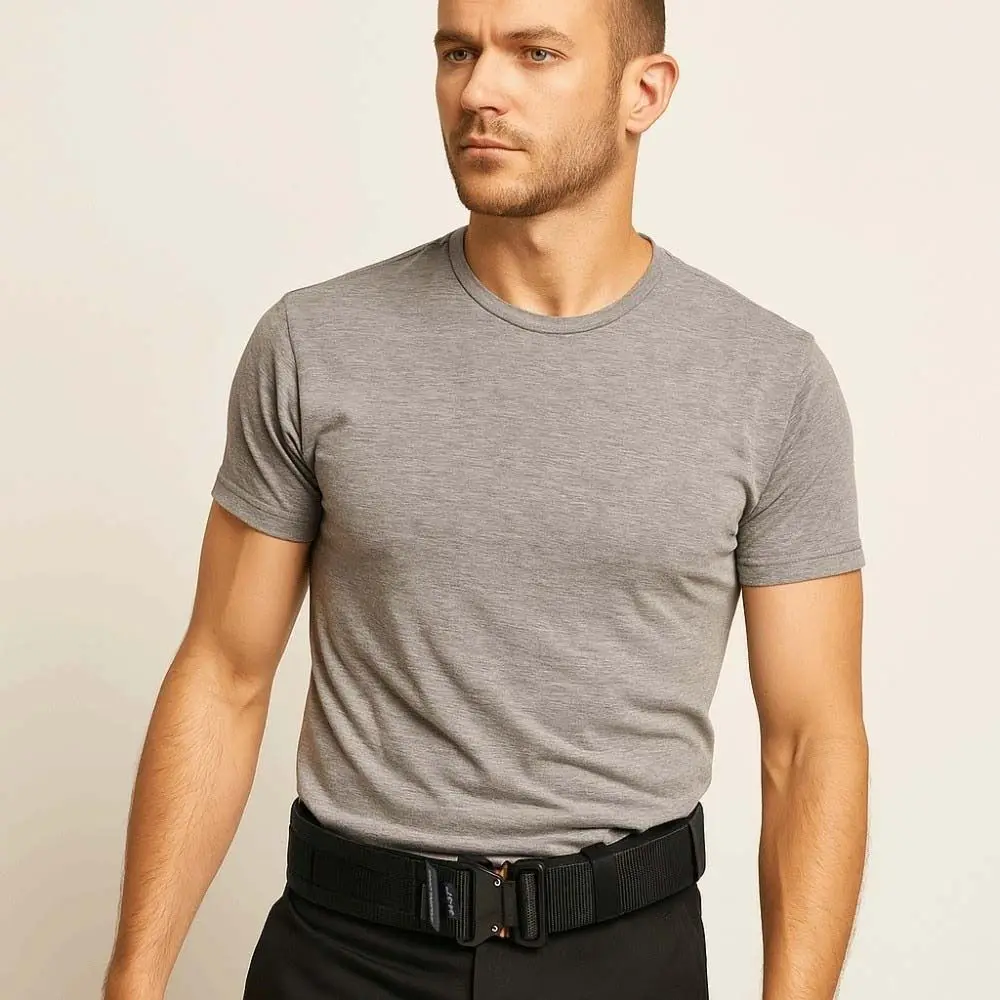 Cinturilla clásica ajustable 2 en 1 con hebilla de aleación de Color sólido para hombre, cinturón de nailon con textura, cinta mágica resistente ‌   Correa Cinturón Esquí