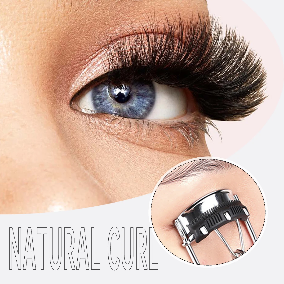 2 szt. Wygodny grzebień do paska w kształcie serca klips do rzęs sprawia, że ​​rzęsy są bardziej kręcone i trwałe, odpowiednie dla początkujących