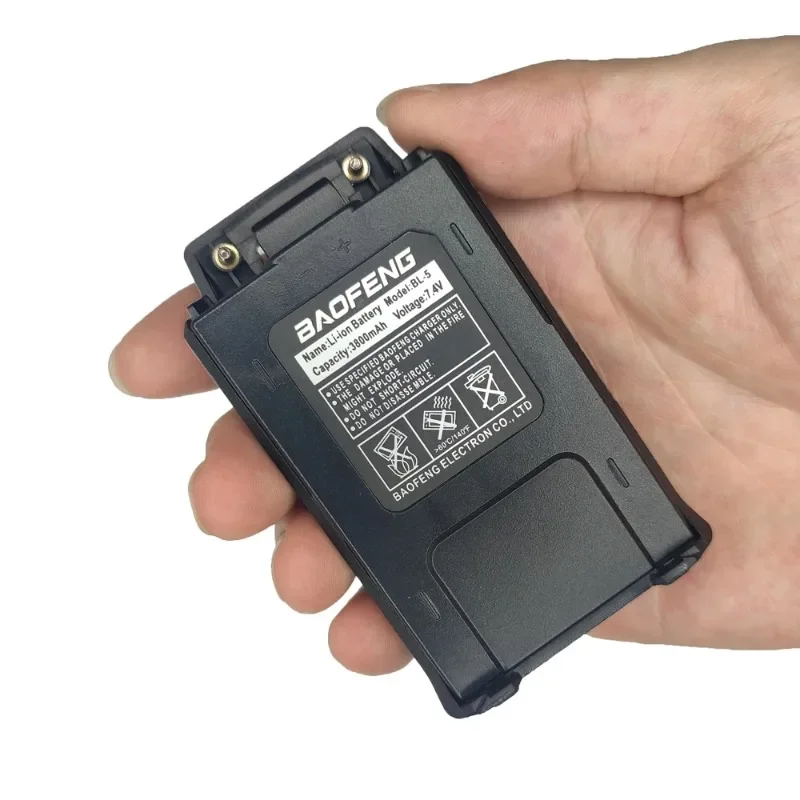 BL-5 for BAOFENG Walkie Talkie UV-5R Series Thicke Battery UV-5RT BF-F8HP UV5R Li-ion Battery 3800mAh Suport Type-C Charging