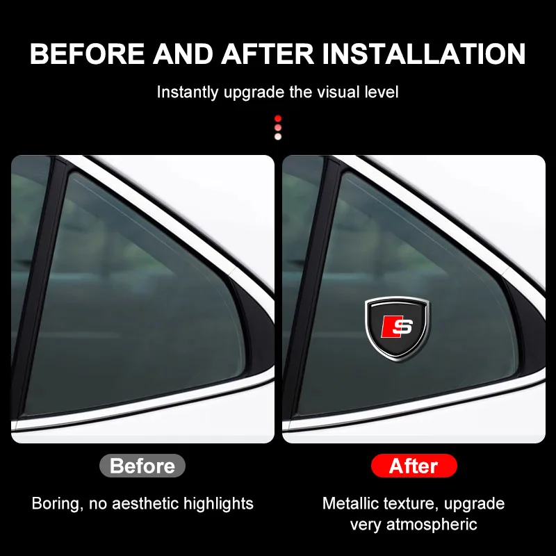 1 قطعة ثلاثية الأبعاد المعادن السيارات درع الباب شعار جسم السيارة شارة ملصق لأودي A4 A3 A5 A6 A7 A8 Q3 Q5 Q7 Q8 B5 B6 B7 B8 B9 Q7 8P 8V 8L