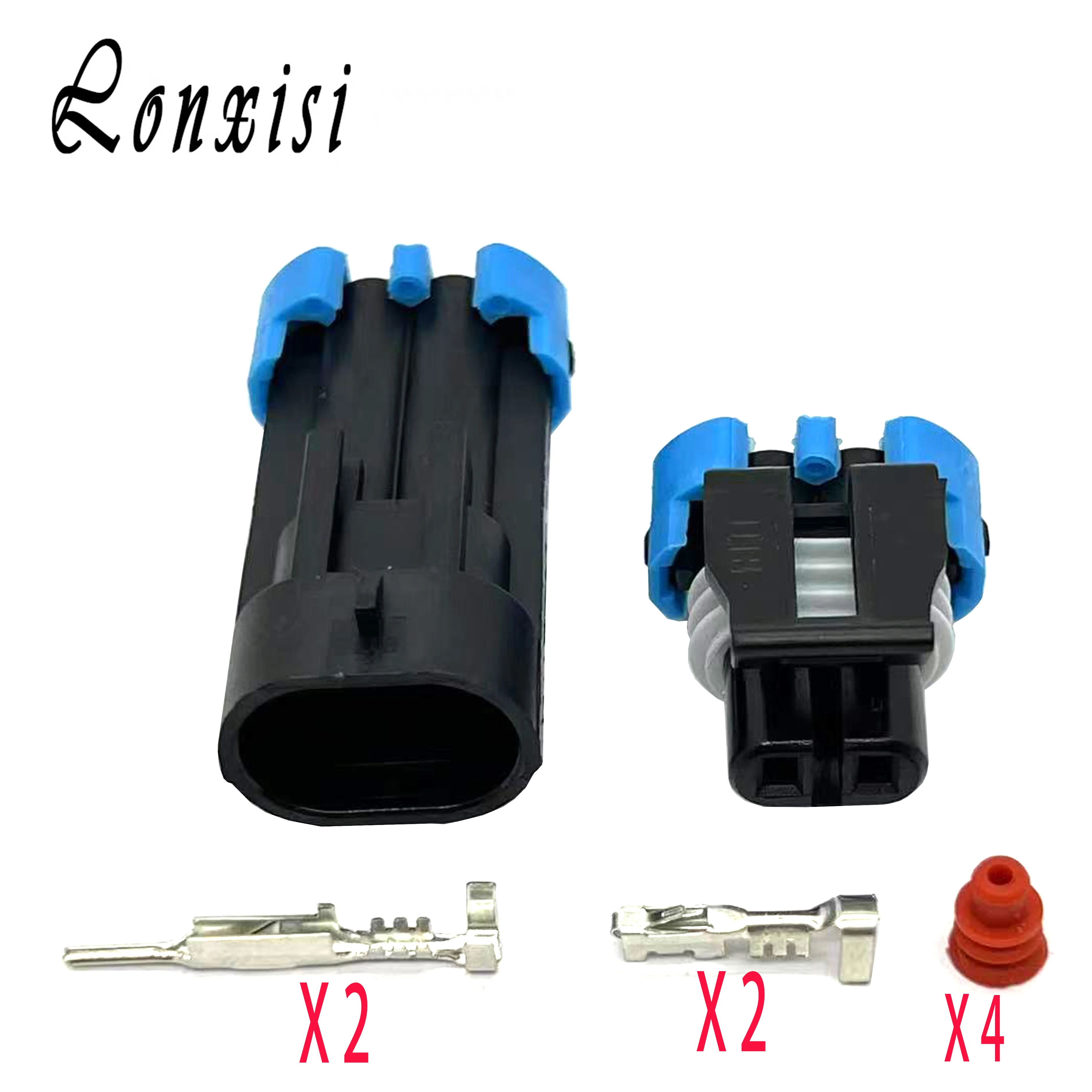 

1/5/10/20 Sets 2 Pin 12052641 12162000 Car Sealed Equivalent PA66 Automotive Waterproof Connector Male Female Housing Plug