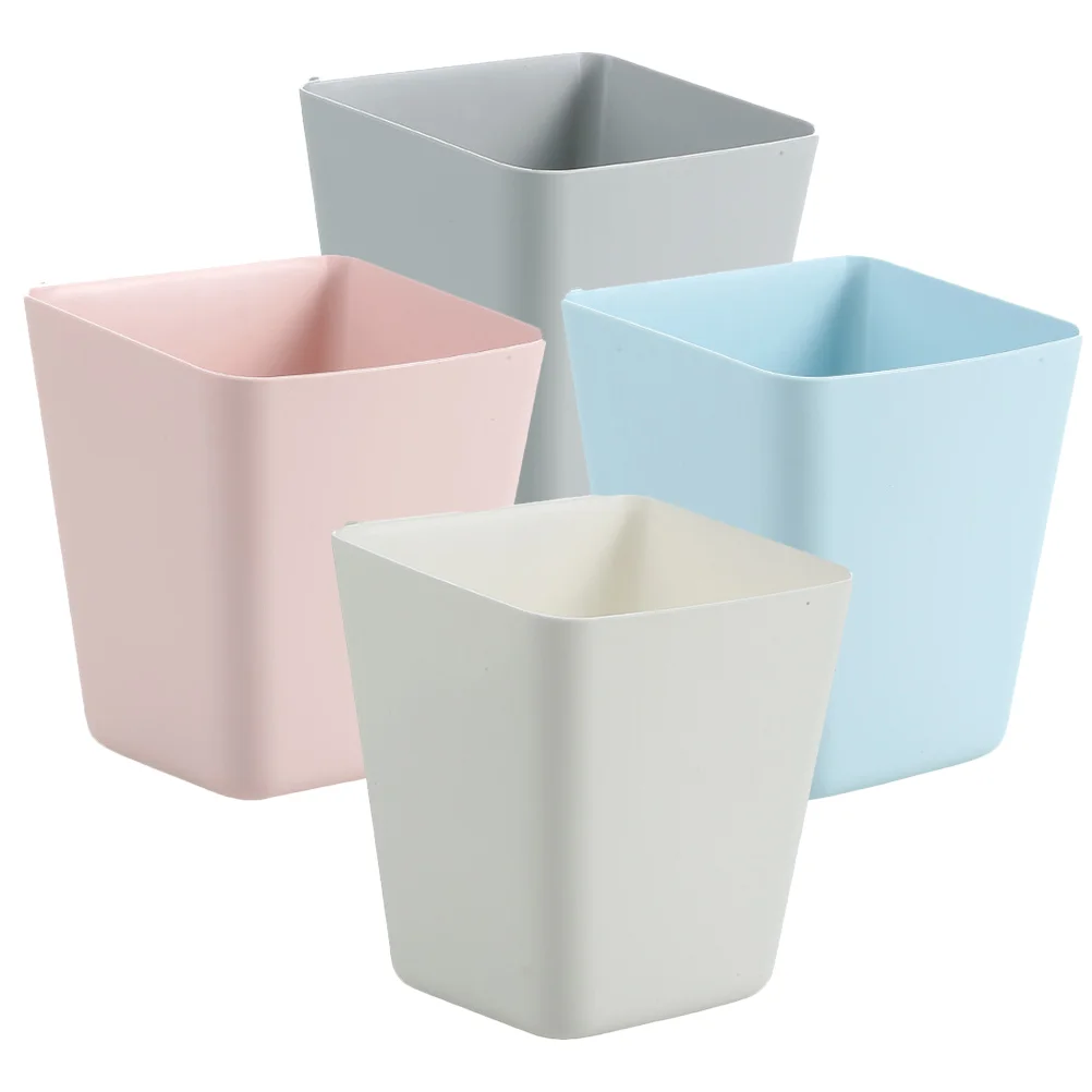 4pcs Cart Hanging Cup Holders Make Up Brush Holders Trolley Small Hanging Baskets