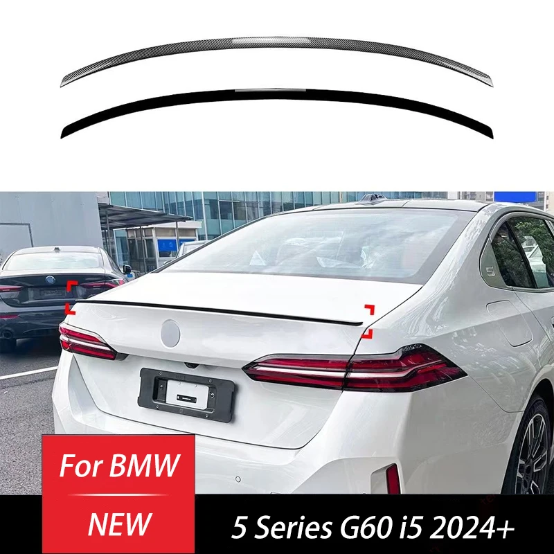 

Spoiler Wings Ttyling for BMW New 5 Series G60 I5 2024+ 520i 525i 528i 530i 535i MP Style Carbon Glossy Black Rear Trunk Lid