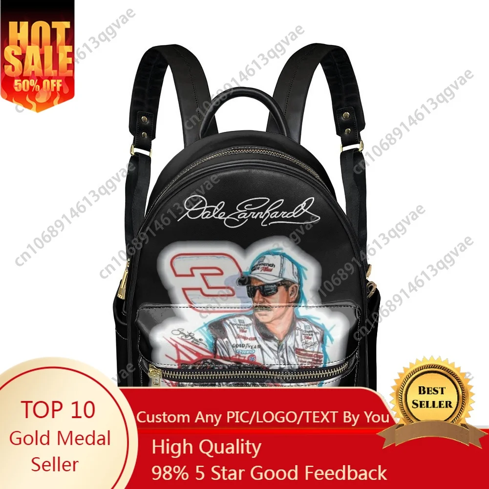 

Dale Number 3 Earnhardt Furry Backpack Womens Men Personalized Double Shoulder Bag Business Travel Bookbag Rucksack Gift Daypack