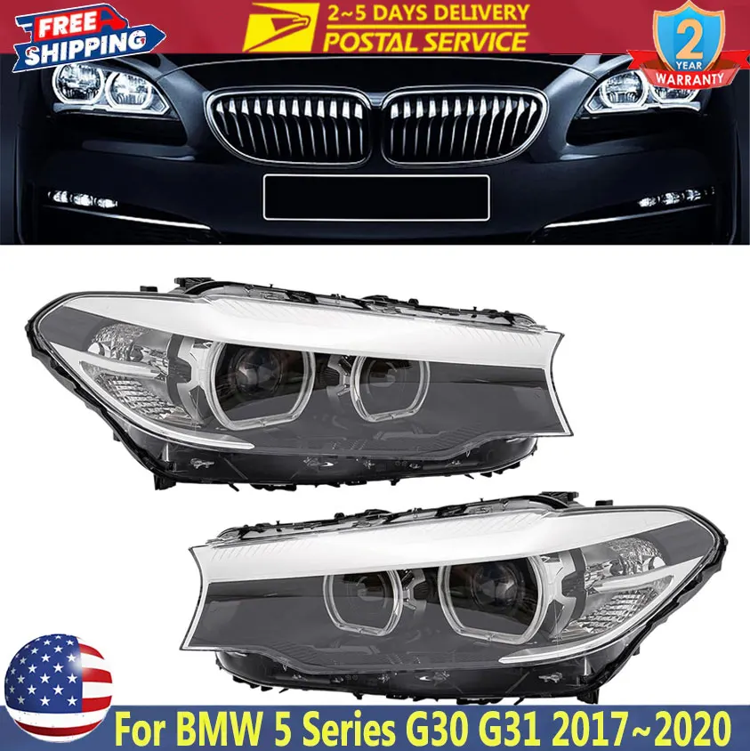 

LED Headlights Headlamps For BMW 5 Series G30 G31 M5 F90 520i 2017~2020 LH & RH LED Headlight DRL Signal Lamp Auto Accessories