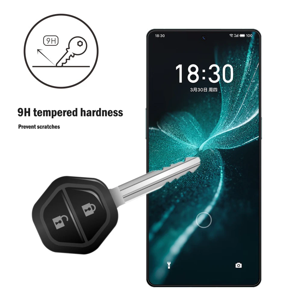 Für MEIZU 20 INFINITY Displayschutzfolie Fingerabdruck-Entsperrung Vollständige Bildschirmabdeckung Transparente Gehärtete Glasfolie 2,5D-Kante 9H – Detail 4