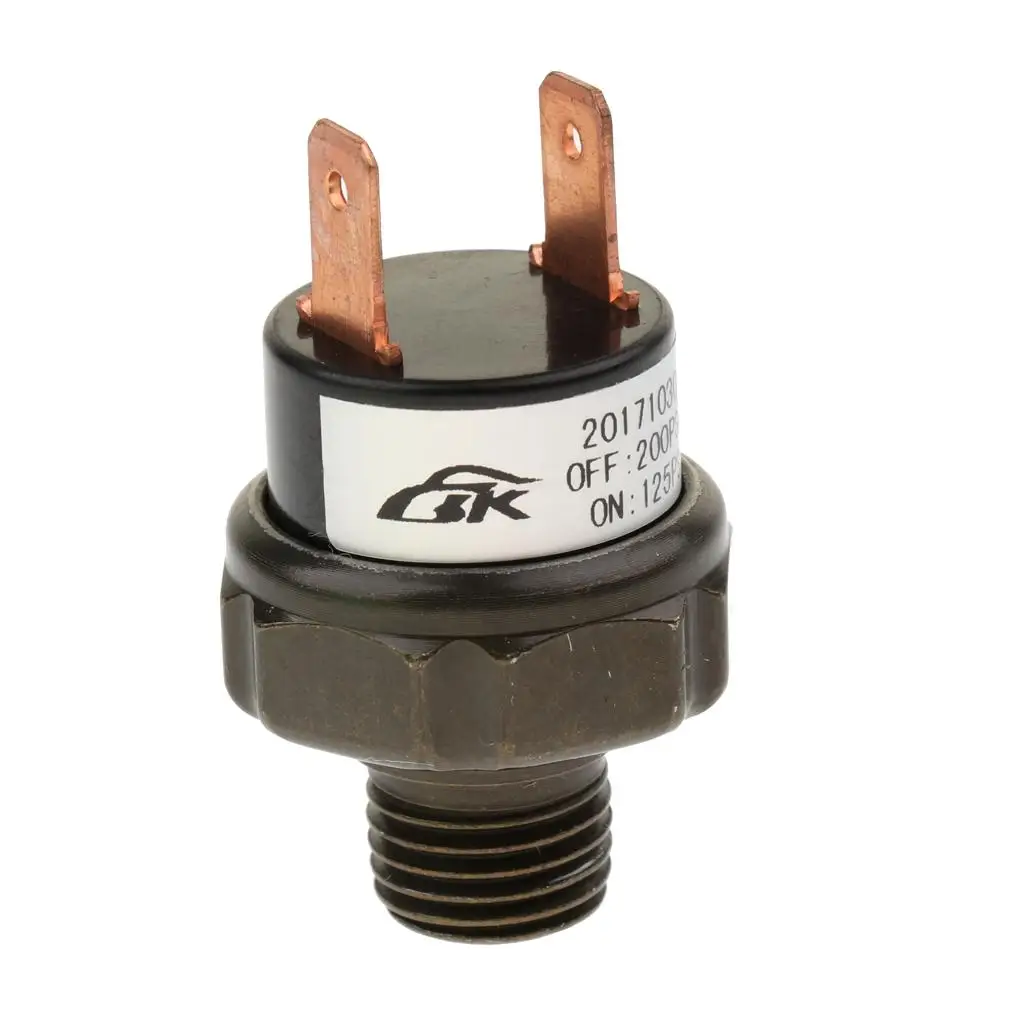 Car Boat Air Pressure Switch 12V Alloy Universal Automatic Compressor Valve for Suspension and Horn Tanks