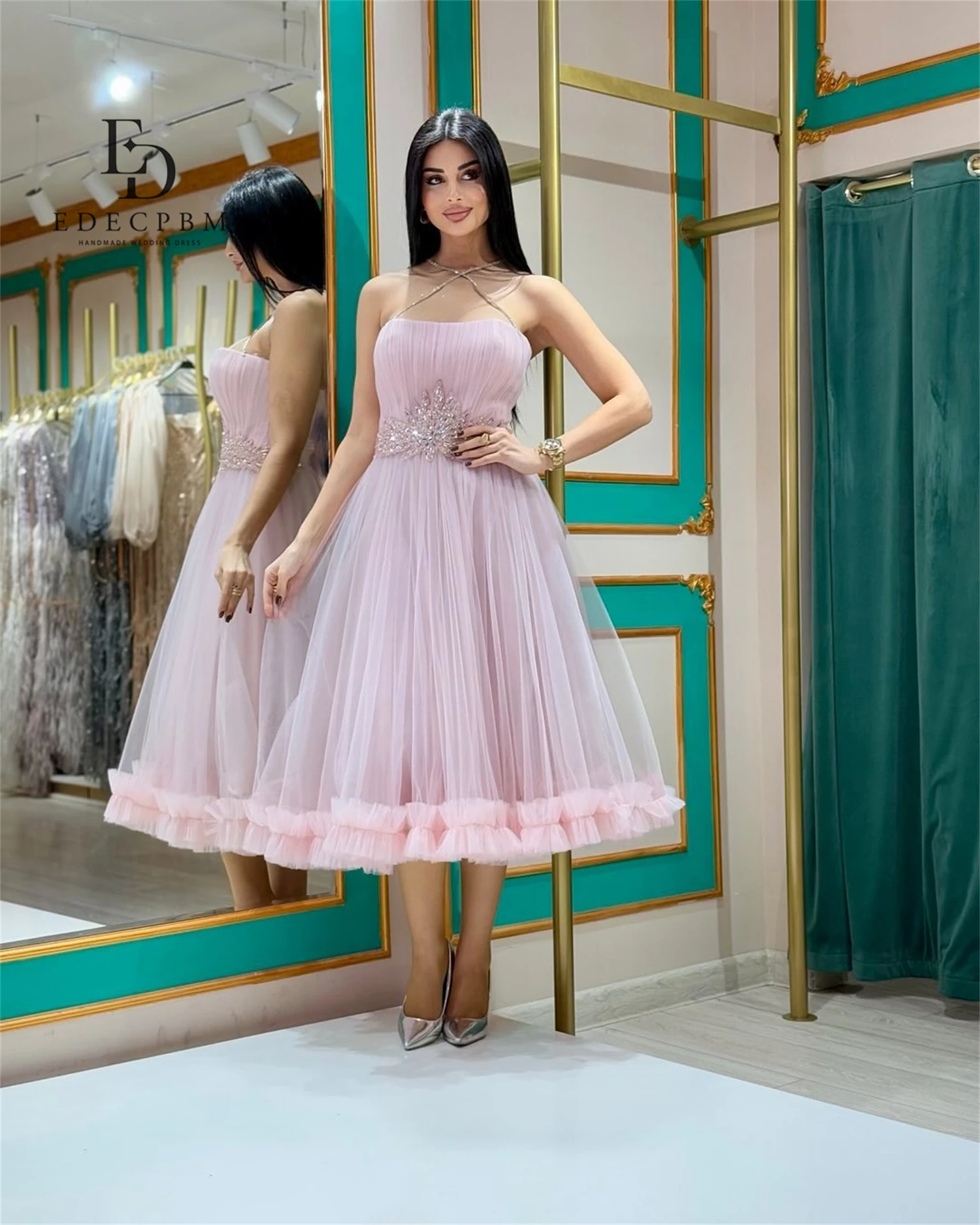 EDECPBM Vestidos De Festa Vestido De fiesta para mujer Vestido De noche rosa Mujer فساتudenuden HüVestidos De fiesta elegantes Mujer Boda personalizada