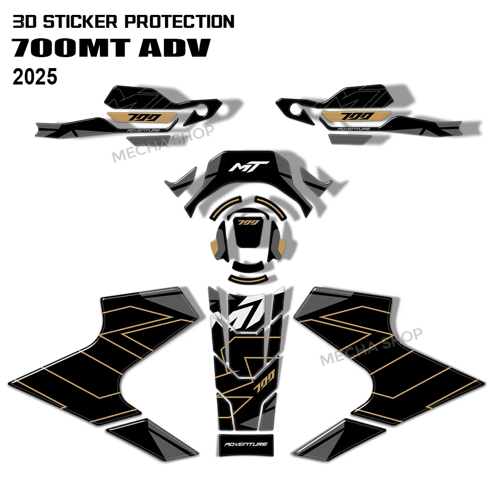 

New MT700 ADV 3D Epoxy Sticker Protection Kit Tank Pad For CFMoto 700MT ADV 2025