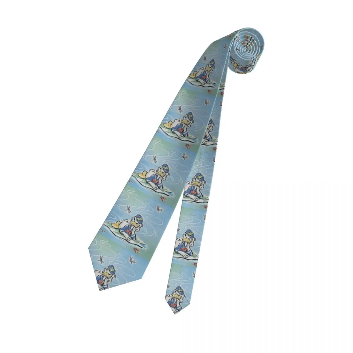 Personalized Donald Duck Anime Cartoon Neckties Men's Silk Comic Neck Tie for Wedding