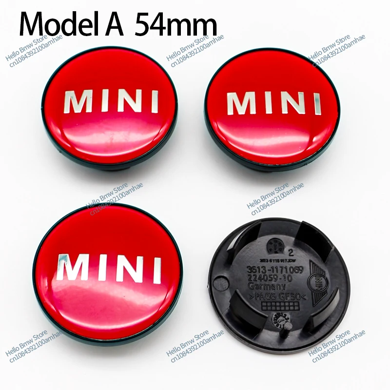 4pcs 54mm Car Wheel Center hub Cap Badge Dust-Proof Covers Emblem Sticker Car Styling For MINI Coopers S JCW R52 R53 R54 R55 R56