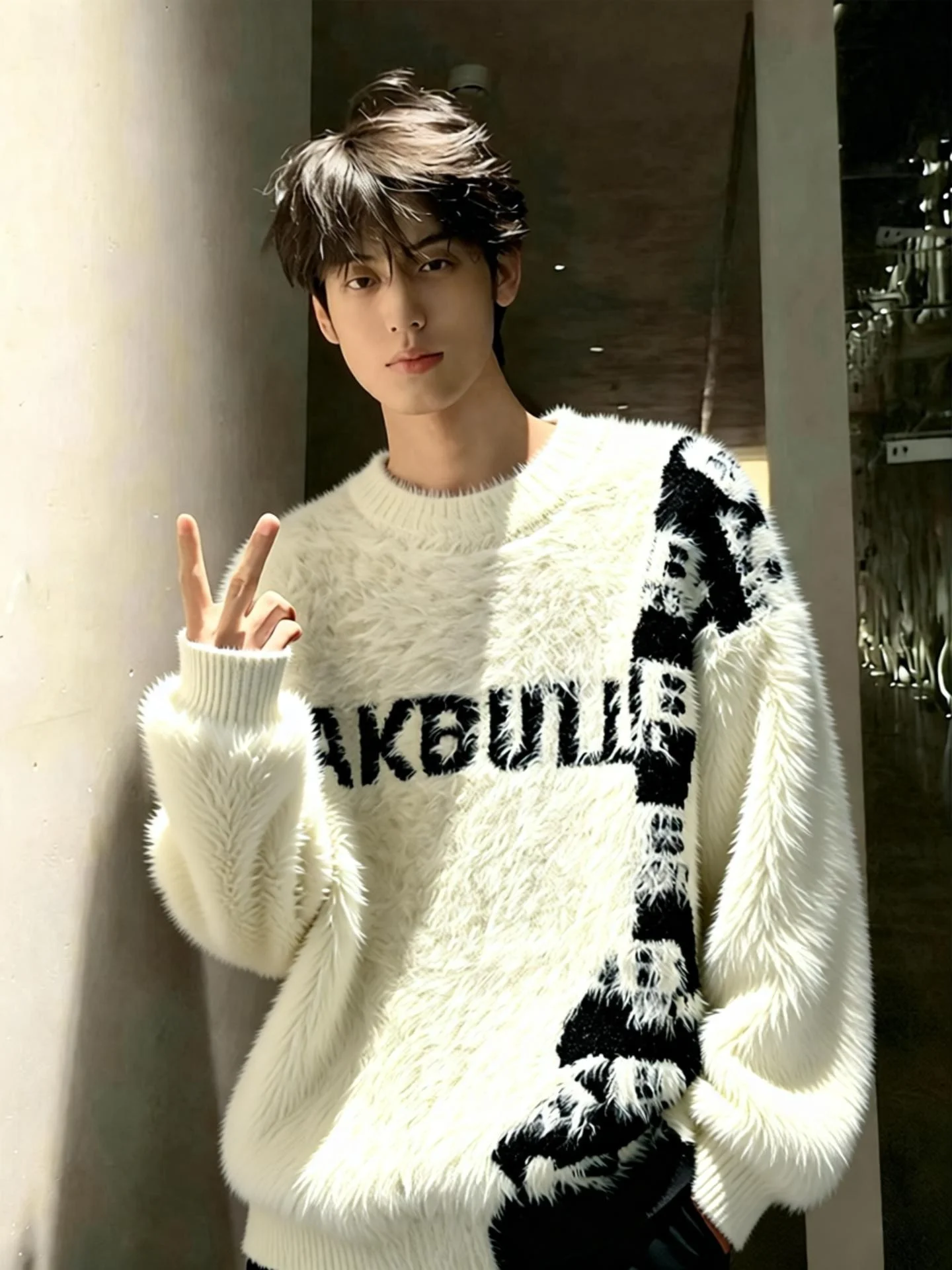 

Thiened зимний теплый мужской вязаный свитер с кисточками и цветочным узором базовый слой длинный свек повседневный Sle стандартной посадки