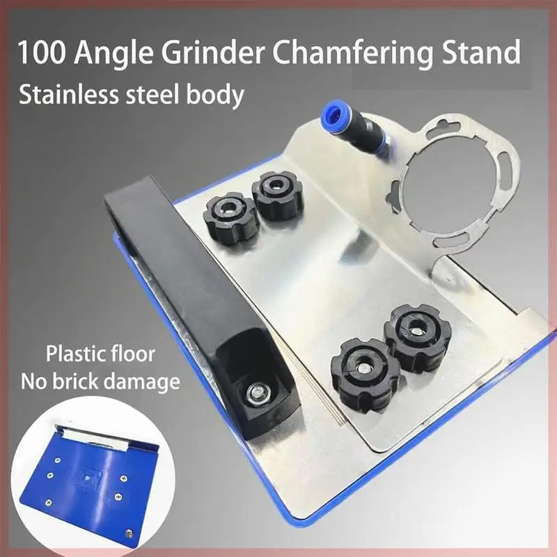 Imagem -02 - Angle Grinder Stand para Telha 45 Chanframento Corte Cerâmica Chanframento Frame Ferramenta Portátil 100 tipo Aço Inoxidável