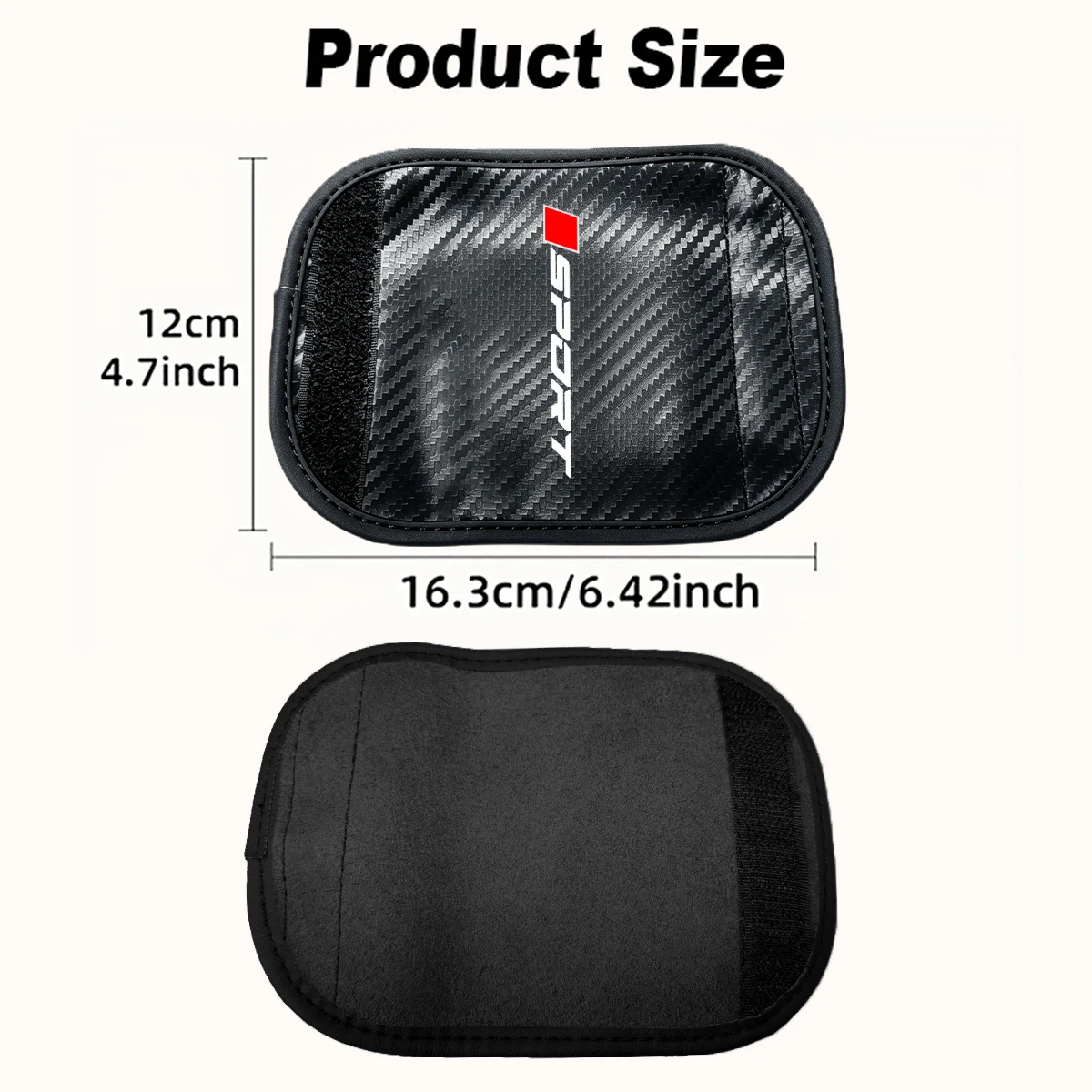 1pc Car Hand Brake Cover Carbon Fiber Texture Handbrake Sleeve Protector Gear Shift Cover