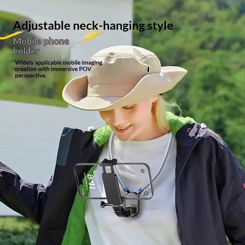 

Hands-Free Neck Mount Phone Clip 180° Rotation Phone Holder For Phone Accessories For Motorcycles, Cars, Bicycles