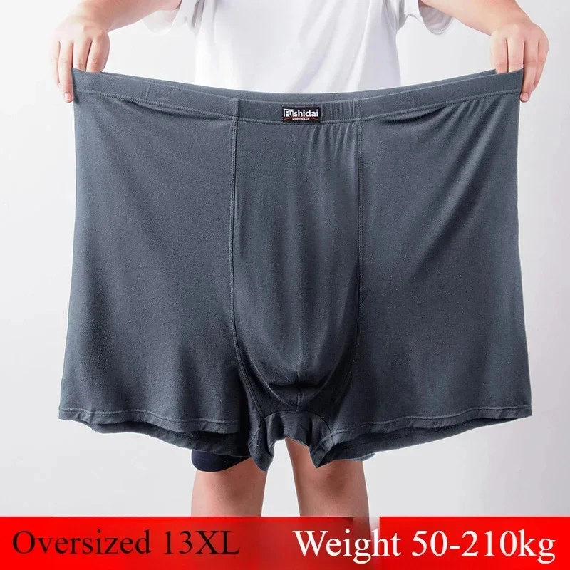 7/8/9XL  Plus Size High Waist Men's Boxers Modal Loose Middle-aged and Elderly Underwear Oversized Male Comfortable Underpant