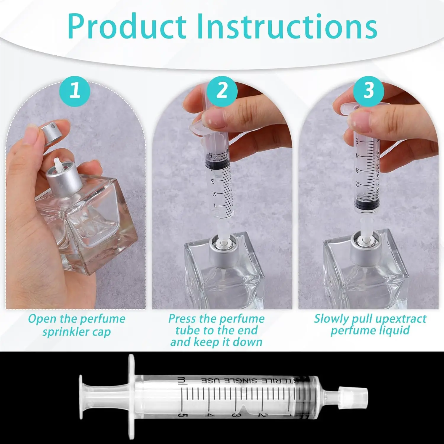 40Pcs/8Pcs Perfume Refill Pump Tool, Perfume Decanter Kit Dispenser with Adapter Tool for Perfume Transfer, Plastic Perfume Extractor Syringe Refill Tool view 5