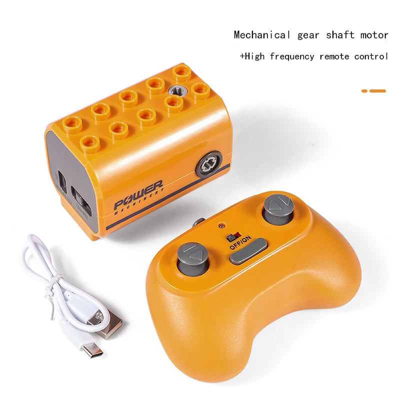 

Toy Large Particle 9656 Mechanical Gear Building Blocks Electric Motor Power Rechargeable Motor Remote Control Accessories Toy