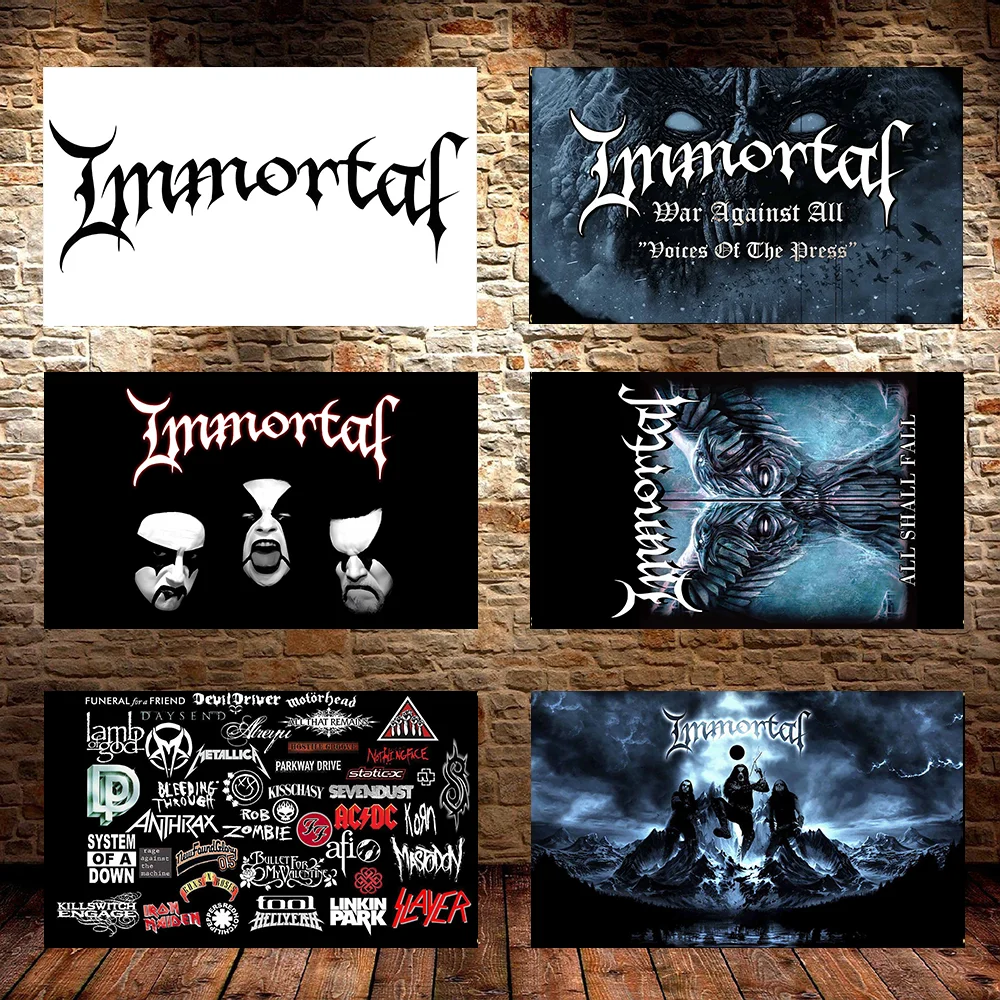 3x5ft Metal Band I-Immortal Flag Polyester Printed Home Or Outdoor Decoration Flag